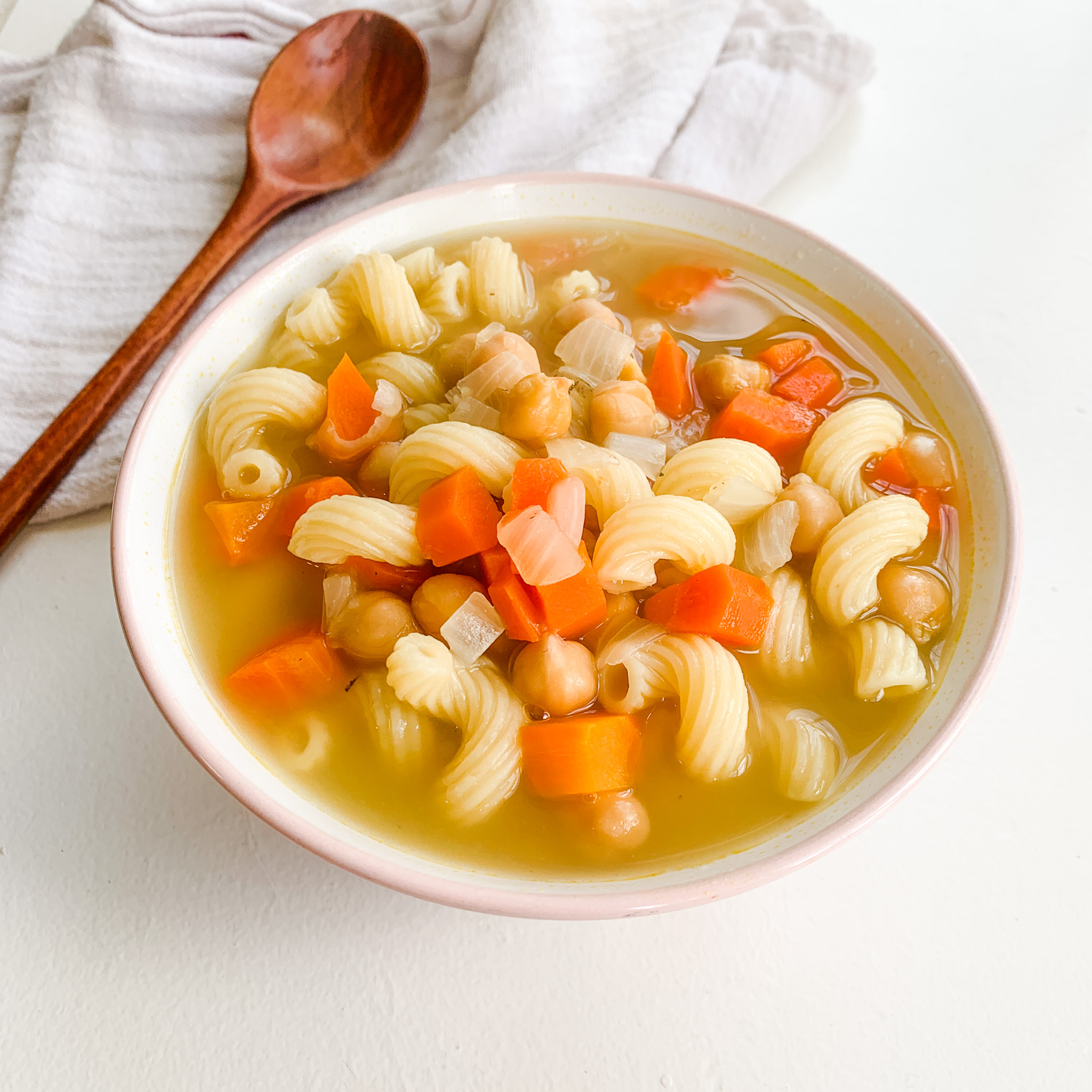 Quick and Easy chickpea Noodle Soup Chanty Veggie