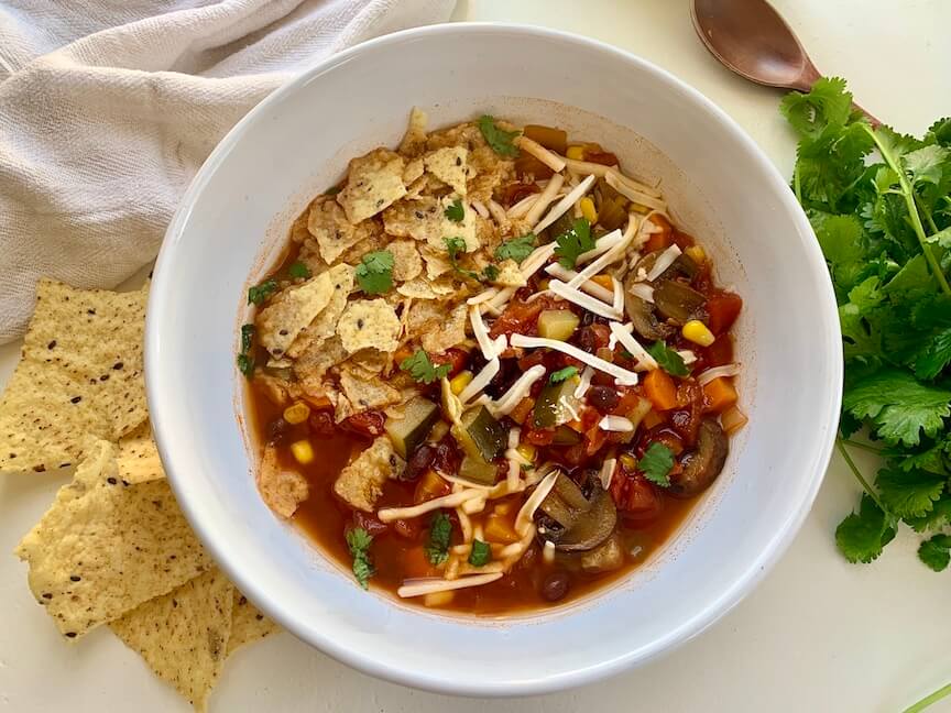 vegan veggie enchilada soup