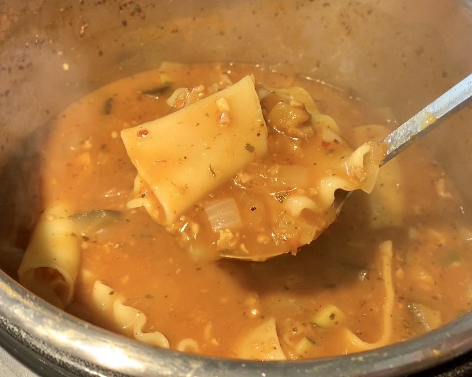 instant pot lasagna soup