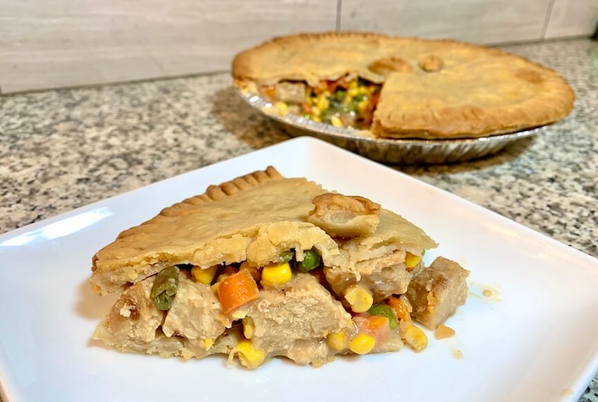 vegan pot pie slice