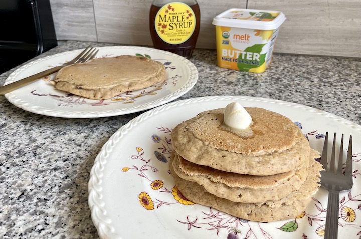 vegan oat flax meal pancakes
