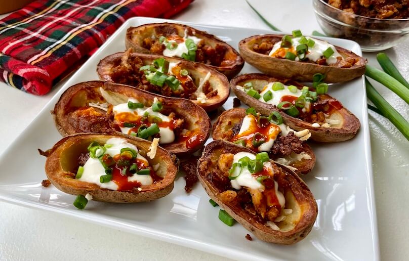 vegan potato skins