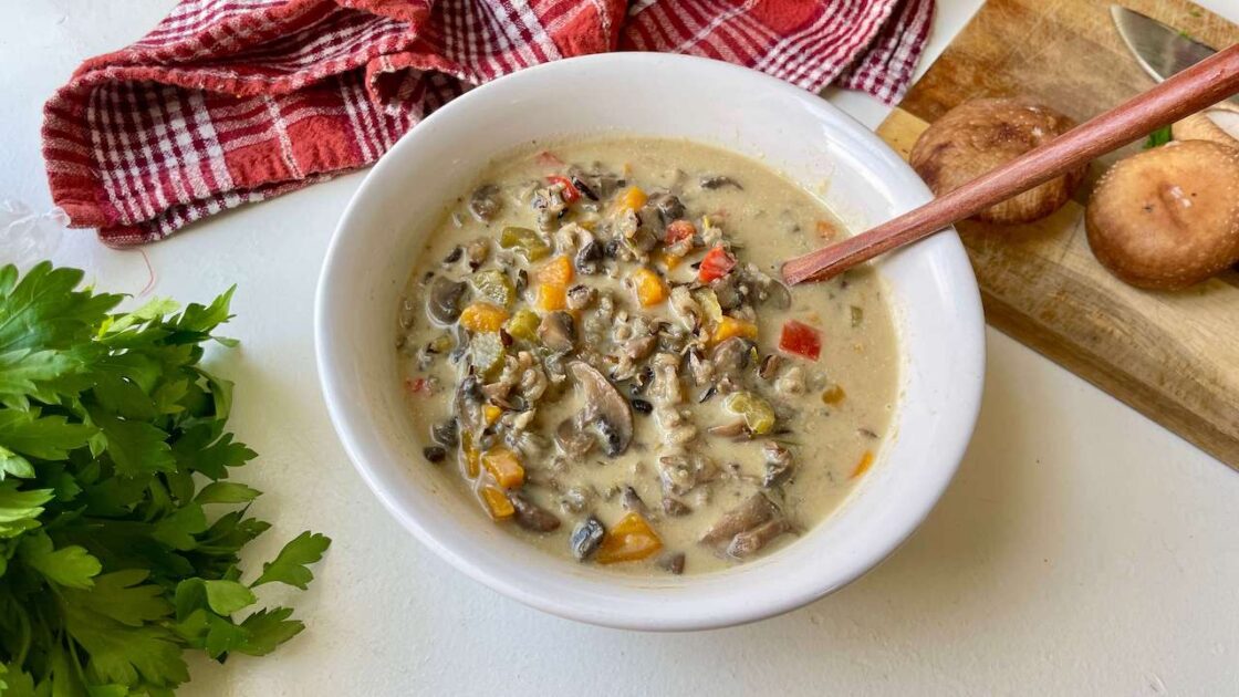 instant pot wild rice mushroom soup